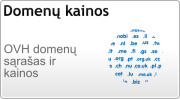 OVH domenų kainos