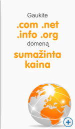 .com .net .org .info ir .biz domenai sumažinta kaina!