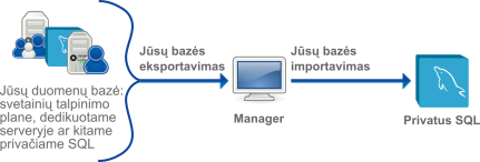 Duomenų bazių įkėlimas