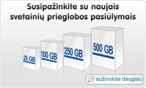 Susipažinkite su naujais svetainių prieglobos pasiūlymais